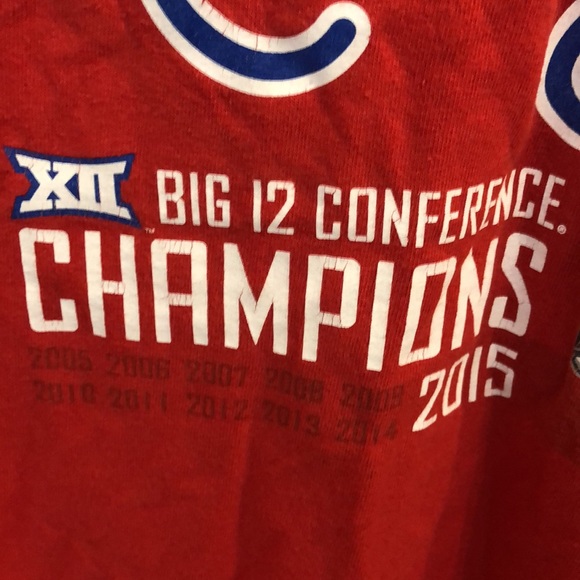 KU Red “King of the Rings” Men’s Basketball T-Shirt from 2015 - Picture 3 of 5